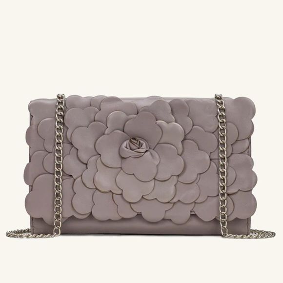 Patricia Nash Handbags - NWT Patricia Nash Petals Leather Crossbody Stone Grey